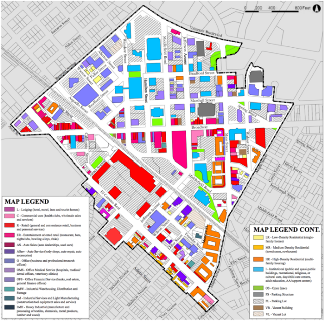 Downtown Redwood City Map